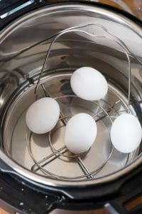 eggs in an Instant Pot on trivet