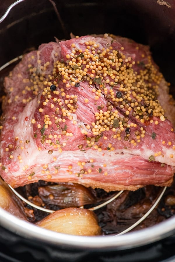 Instant Pot Corned Beef Brisket in Beer with vegetables