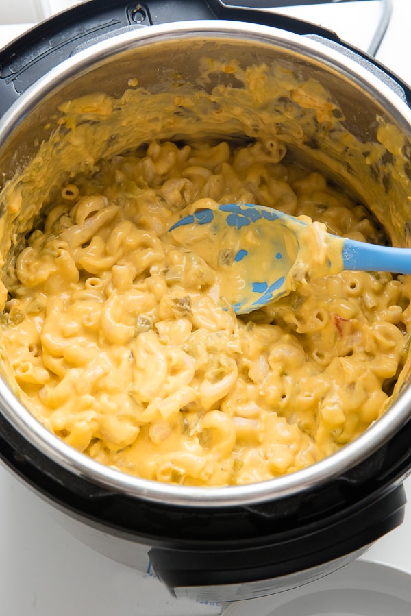 Instant Pot GlutenFree Macaroni and Cheese with Green Chilies
