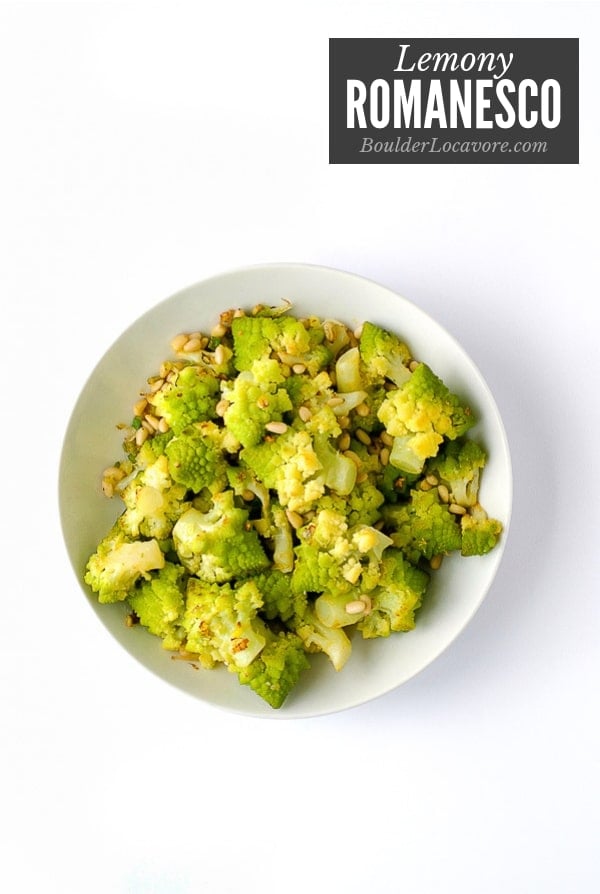 Lemony Romanesco with Pine Nuts title image