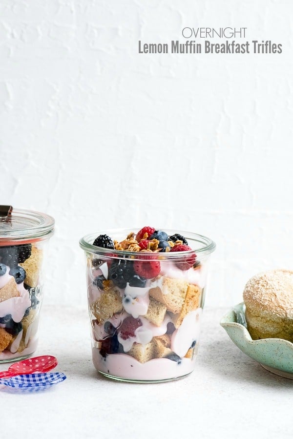 Overnight Lemon Muffin Breakfast Trifles