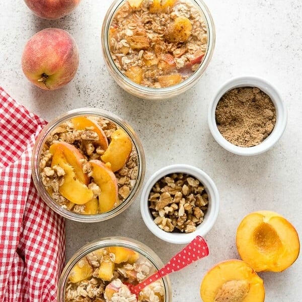 Peach Pie Overnight Oats (the easiest breakfast ever!) - Boulder Locavore