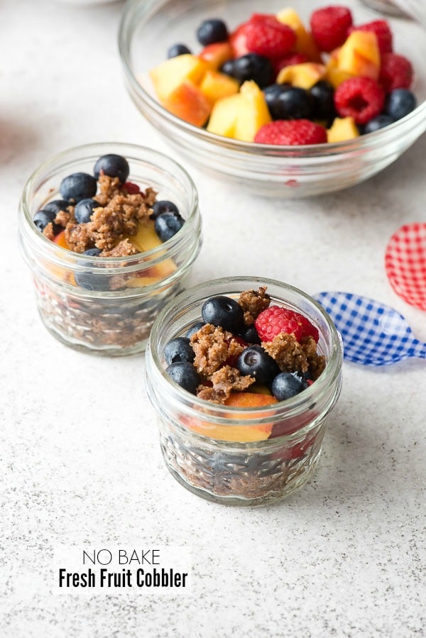 No Bake Fresh Fruit Cobbler