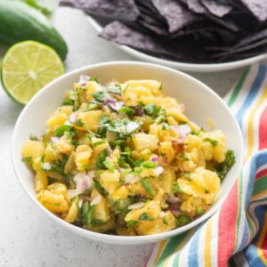 pineapple salsa with chips