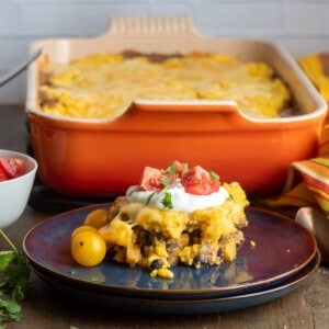 serving of easy tamale pie