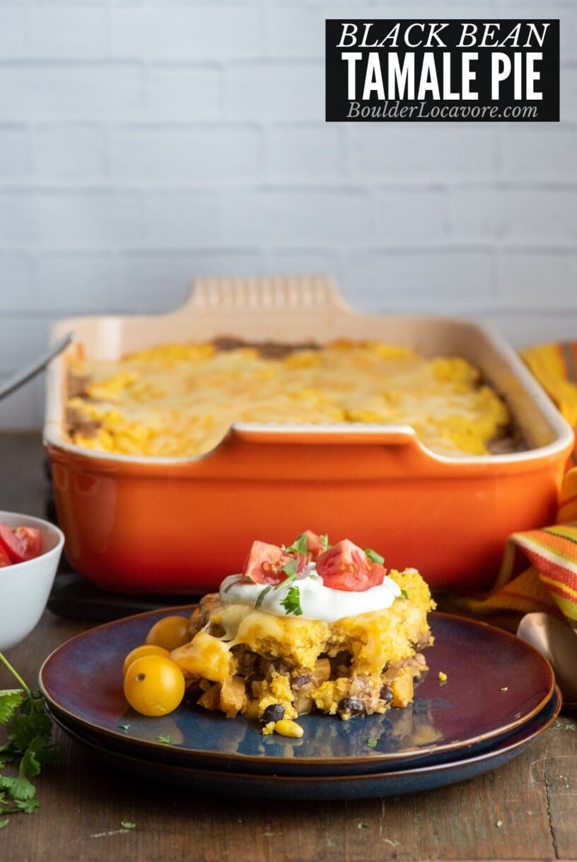 serving of tamale pie on plate