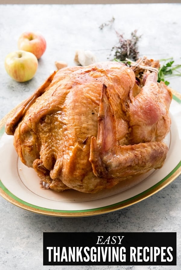 roast turkey on a serving platter