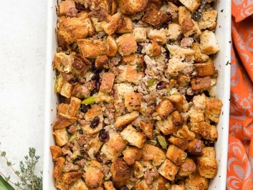 Gluten-Free English Muffin Sausage Dressing