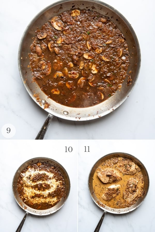 Balsamic Chicken instructions - process photos steps 9-11