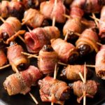bacon wrapped dates with toothpicks