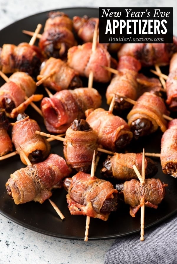 bacon wrapped dates with toothpicks