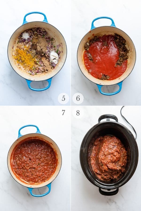 slow cooker pot roast recipes steps collage #2