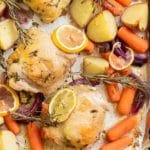30-Minute Lemon Rosemary Chicken Thighs with Vegetables (Sheet Pan recipe)