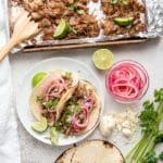 Slow Cooker Carnitas + Carnitas Tacos title
