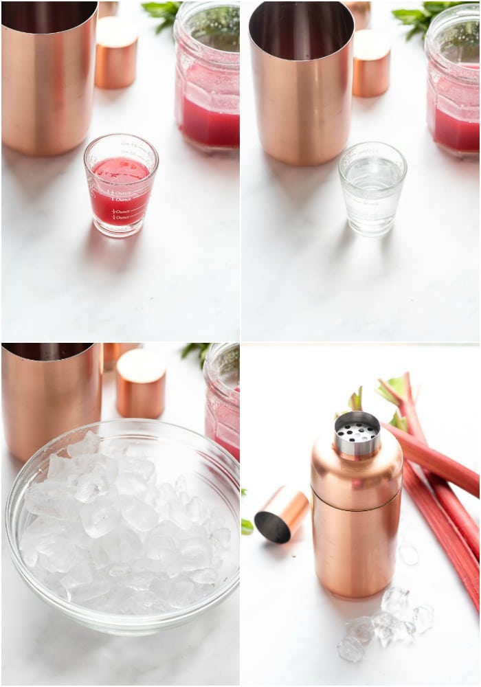 Steps to make Rhubarb Pie cocktail a (a light, pink rhubarb vodka cocktail)