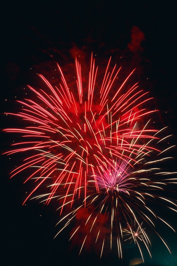 Red Fourth of July Fireworks