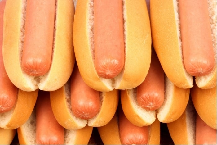 Hot dogs in buns