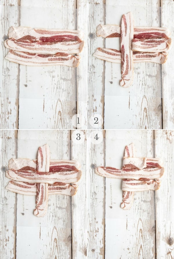 Making a Bacon Weave: steps 1-4