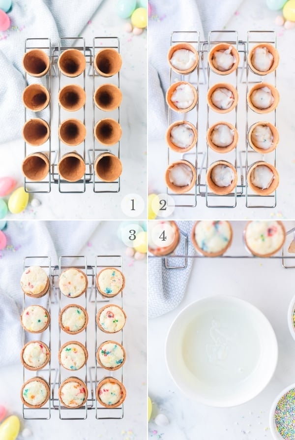 Easter Cupcakes process photos 1