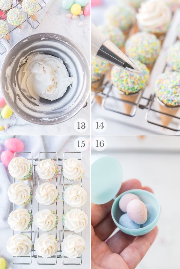 Easter Cupcakes process photos 4