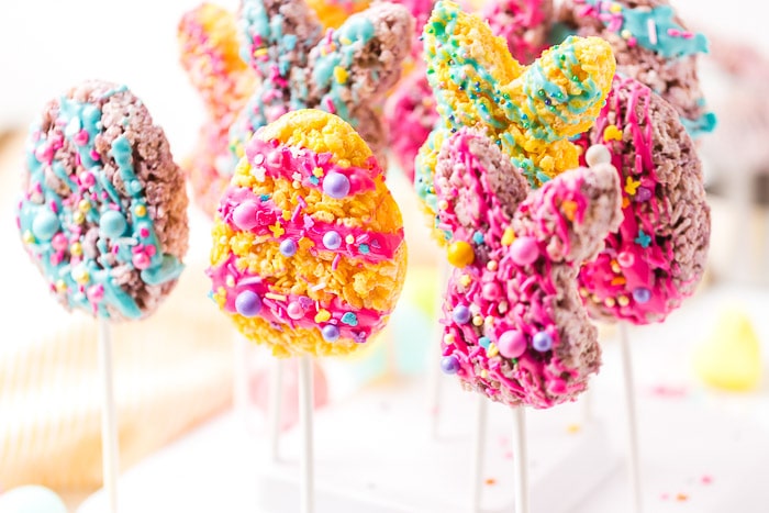 Easter treats on lollipop sticks