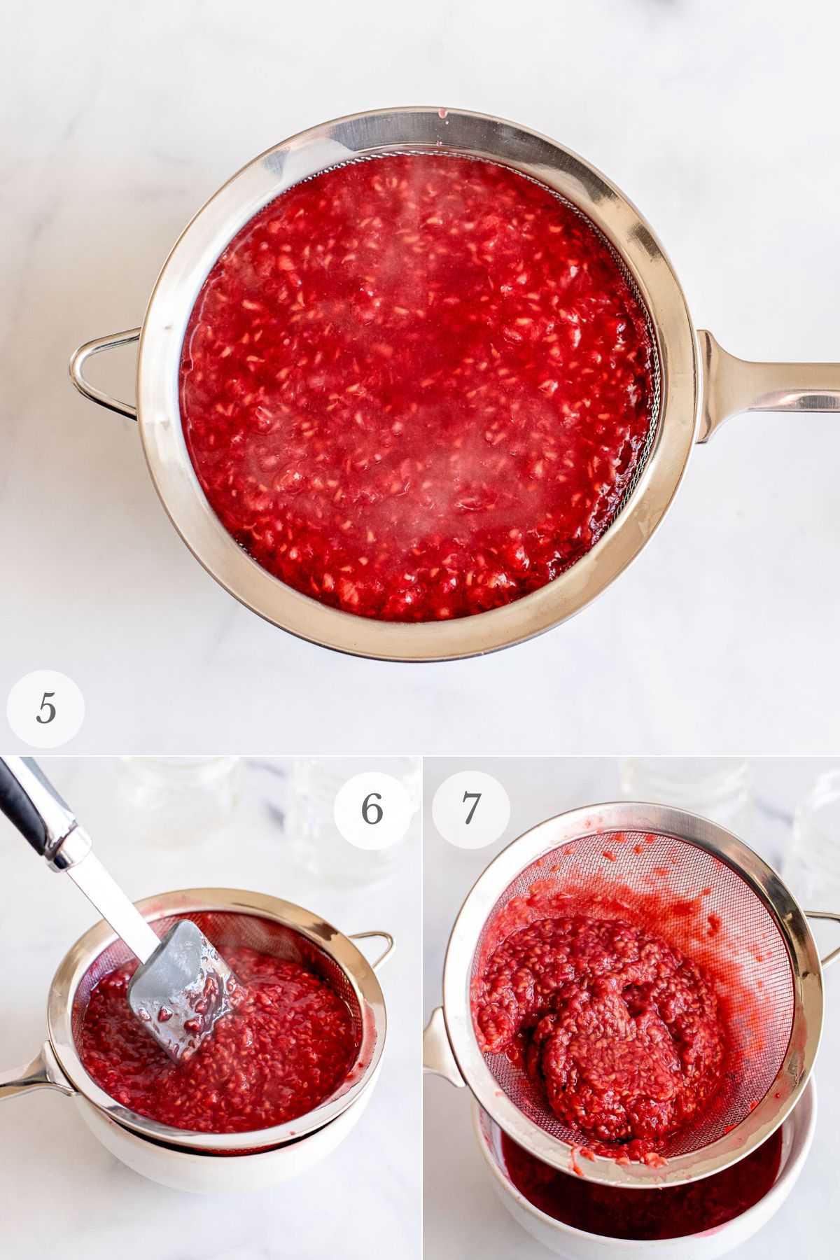 raspberry vinaigrette recipe steps 5-7.