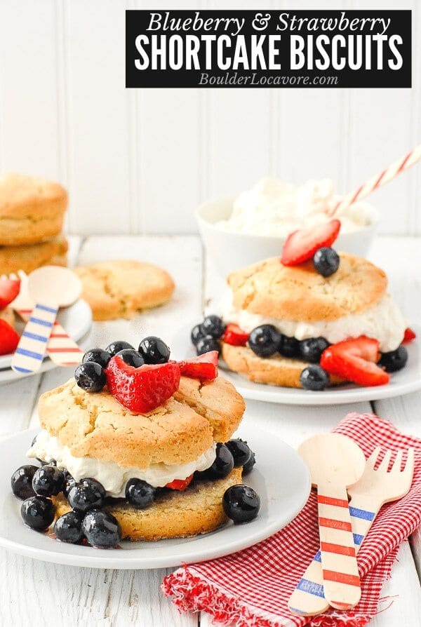 Blueberry and Strawberry Shortcake Biscuits title image