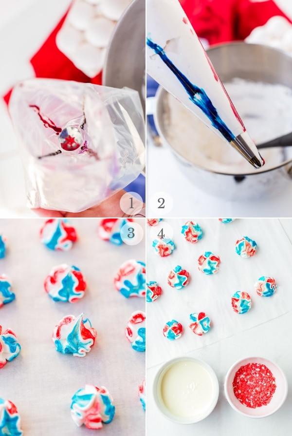 Meringue Cookie recipe steps photo collage