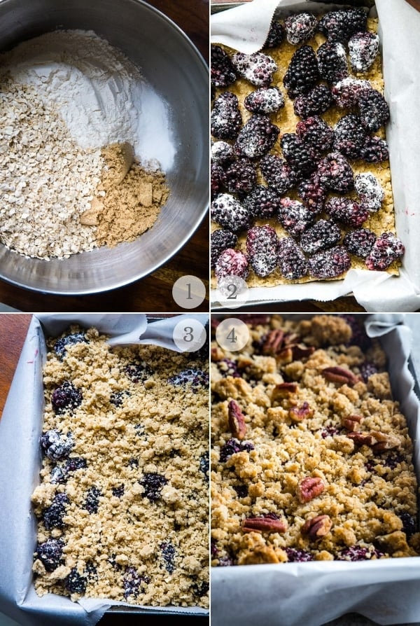 Oatmeal Bars recipe steps photo collage