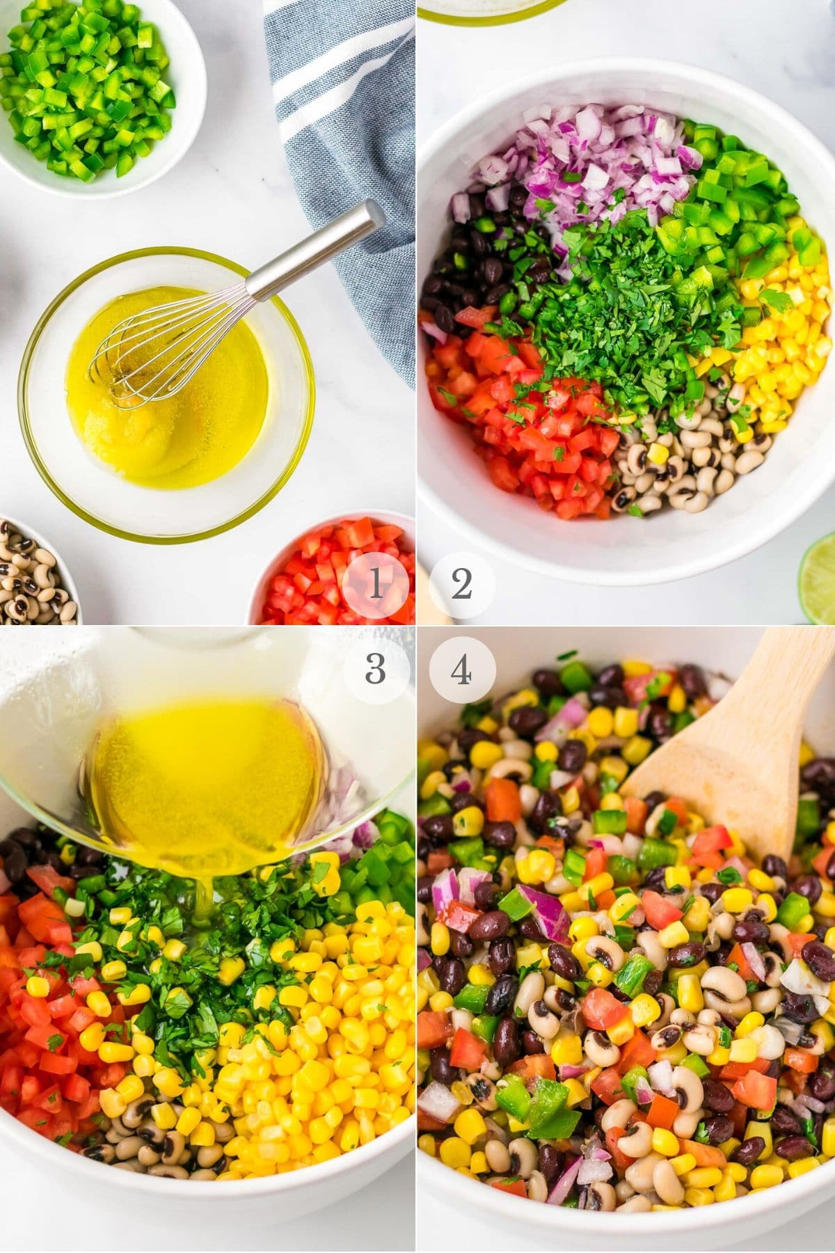 cowboy caviar recipe steps collage