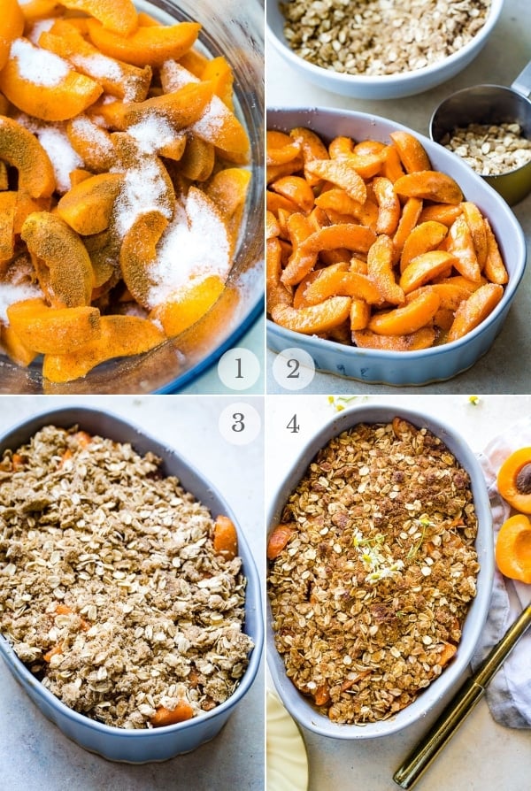 Apricot Crumble recipe recipe steps collage