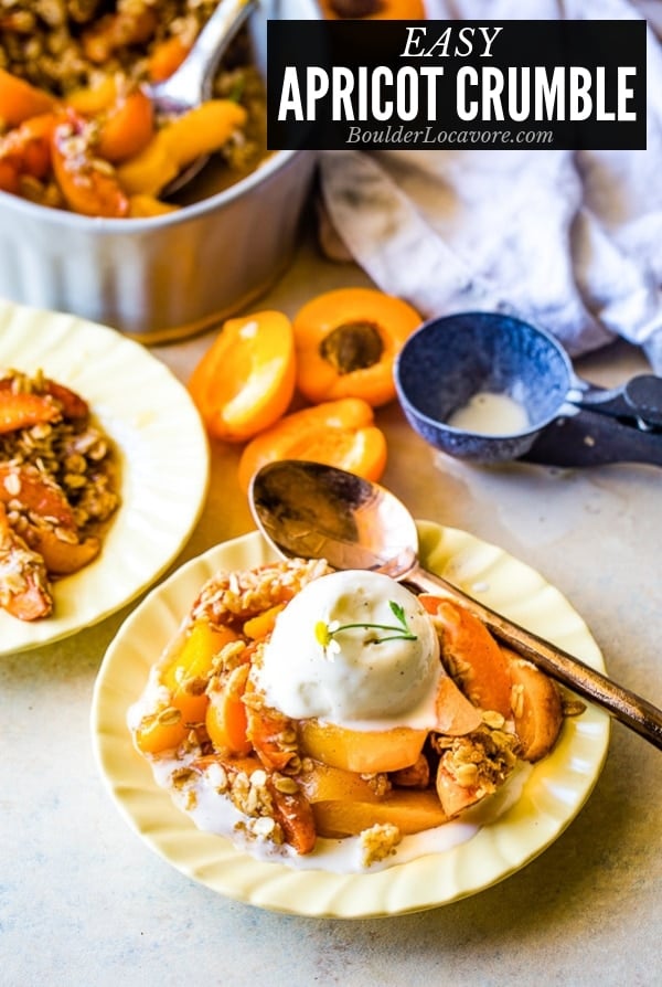 Apricot Crumble recipe title image