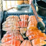 fresh salmon on grill 