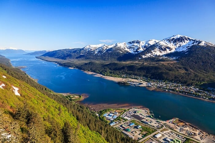 juneau from above sunny