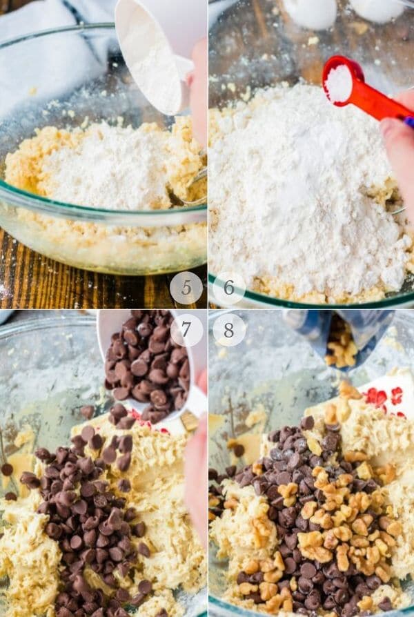 Skillet Cookie recipe steps collage 2