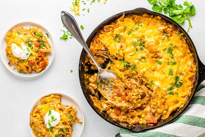 chicken enchilada skillet 