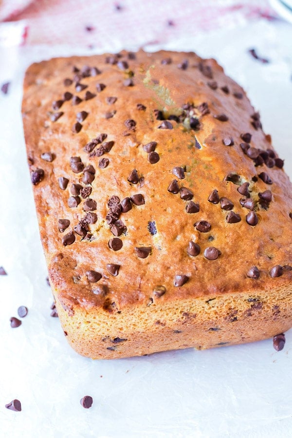 chocolate chip banana bread full loaf 