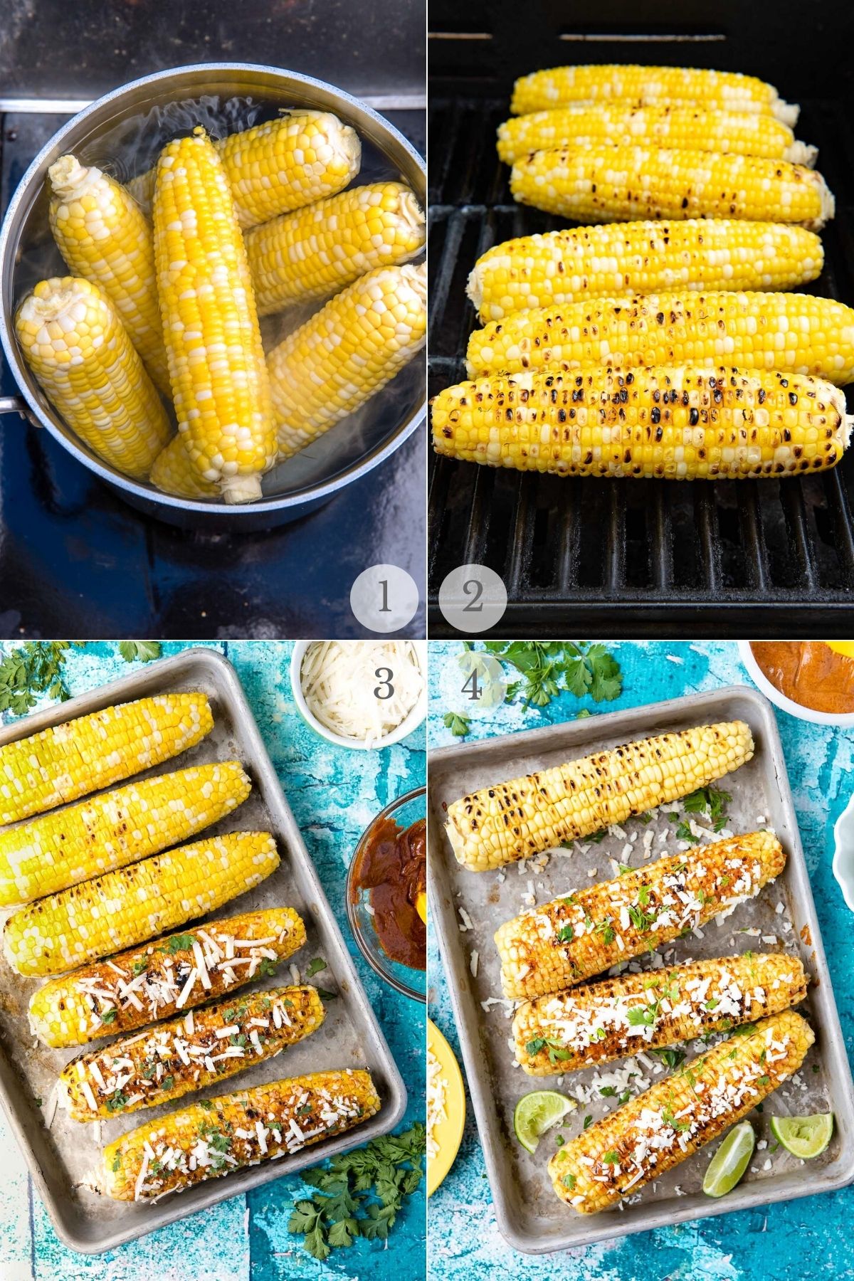 elote recipe steps 1-4