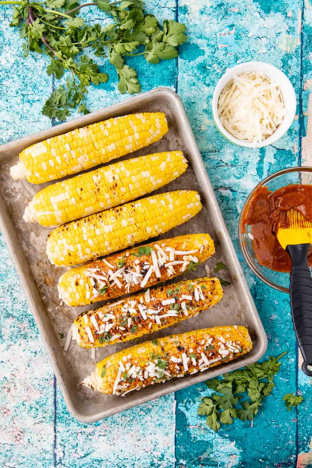 making mexican street corn 