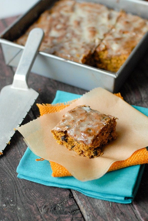 pumpkin bars serving 