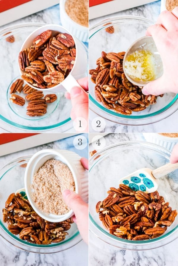 Candied Pecans recipe steps collage 1