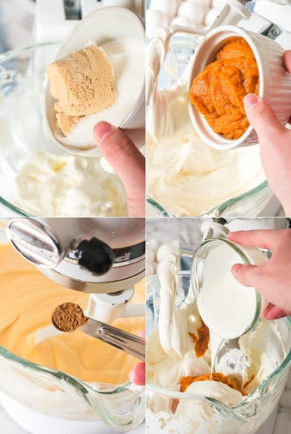 Making the Pumpkin Cheesecake filling recipes steps photos 2