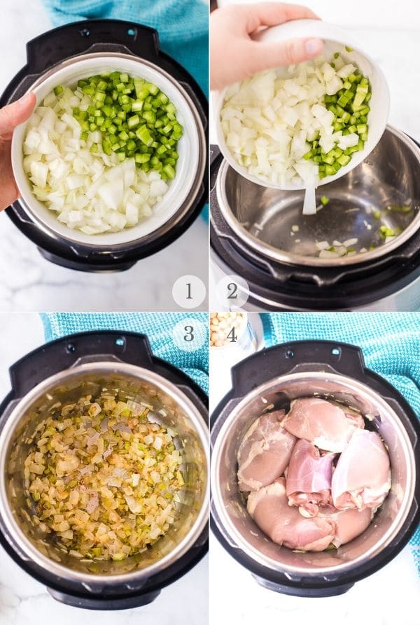 Instant Pot White Chicken Chili recipes process steps 1