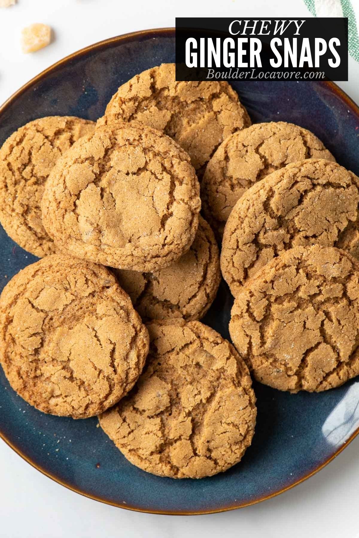 chewy ginger snaps with title