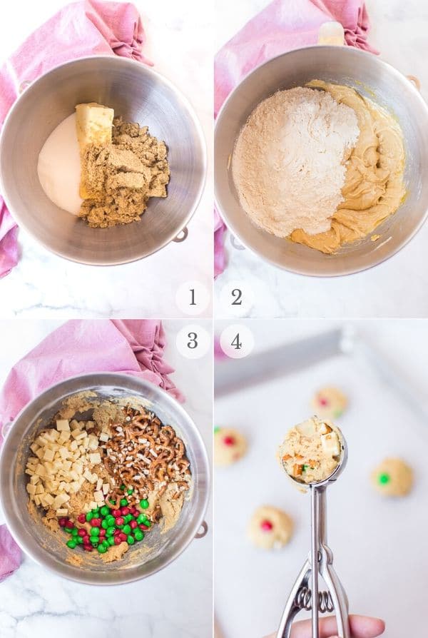 christmas cookies recipe steps collage