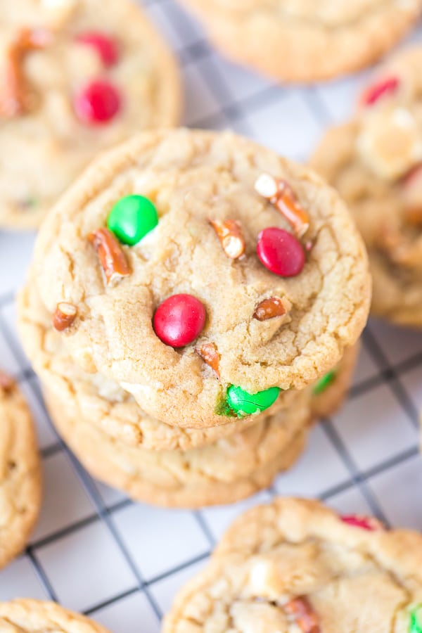 stack of christmas cookies