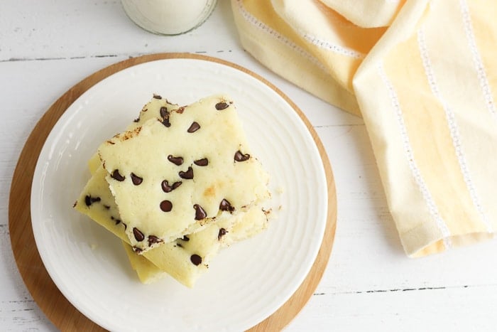 Baked Panckes with chocolate chips stack