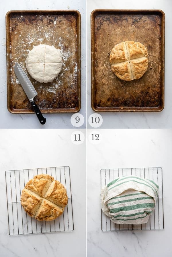Irish Soda Bread recipes steps photo collage 3