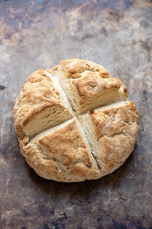 white Irish Soda bread freshly baked loaf