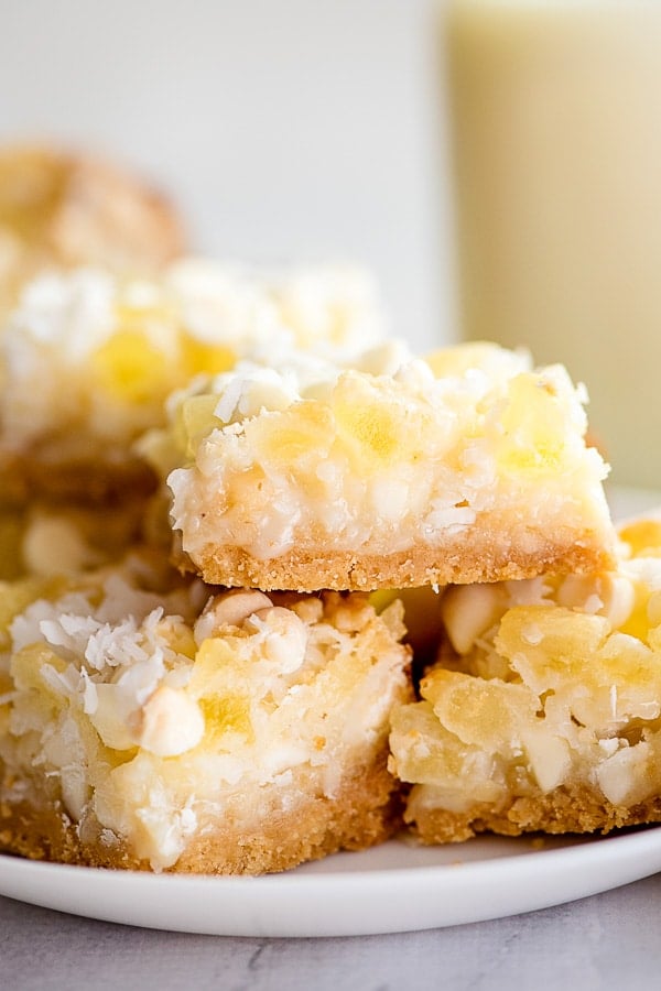 plate of tropical Magic Bars